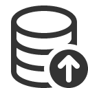 иконки database up, database, база данных, up, стрелка вверх