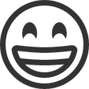 иконка emoji grin, emoji, grin