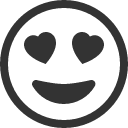 иконка emoji heart eyes, emoji, heart, сердце, eyes, глаза