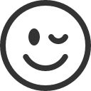 иконка emoji wink, emoji, wink, подмигивание