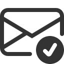 иконка envelope check, envelope, конверт, check, галочка