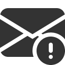 иконка envelope exclamation, envelope, конверт, exclamation, предупреждение