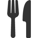 иконка fork knife, столовые приборы, fork, погрузчик, knife, нож