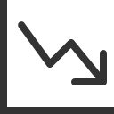 иконка graph down arrow, graph, статистика, down, стрелка, arrow