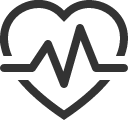 иконка heart pulse, heart, сердце, pulse