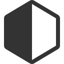 иконка hexagon half, hexagon, half, батарея