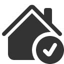 иконка house check, house, дом, check, галочка