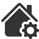 иконка house gear, house, дом, gear, шестеренка