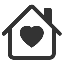 иконка house heart, house, дом, heart, сердце