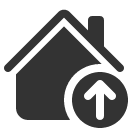 иконка house up, house, дом, up, стрелка вверх