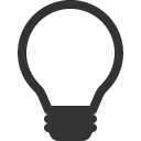 иконка lightbulb, лампочка