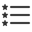 иконки list stars, list, stars, звезды