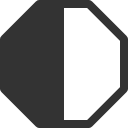 иконка octagon half, octagon, half, батарея