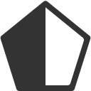 иконка pentagon half, pentagon, half, батарея