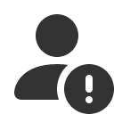 иконка person exclamation, person, exclamation, предупреждение