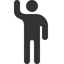 иконки person raised hand, person, raised, hand, рука