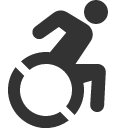 иконки person wheelchair, person, wheelchair, инвалидное кресло