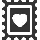 иконка postage heart, postage, heart, сердце