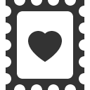 иконка postage heart, postage, heart, сердце