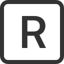 иконка r square, square