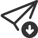 иконка send arrow down, send, марка, arrow, стрелка, down