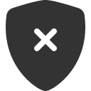 иконка shield x, shield, щит