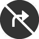 иконки sign no right turn, sign, no, right, стрелка, turn, вращать