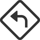 иконка sign turn left, sign, turn, вращать, left, стрелка