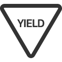 иконка sign yield, sign, yield