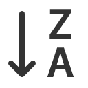 иконка sort alpha down, sort, alpha, down, стрелка