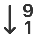 иконка sort numeric down, sort, numeric, down, стрелка