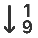 иконка sort numeric down, sort, numeric, down, стрелка