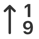 иконка sort numeric up, sort, numeric, up, стрелка вверх