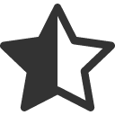 иконка star half, star, звезда, half, батарея