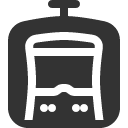 иконка train lightrail front, train, поезд, lightrail, front