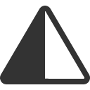 иконка triangle half, triangle, треугольник, half, батарея