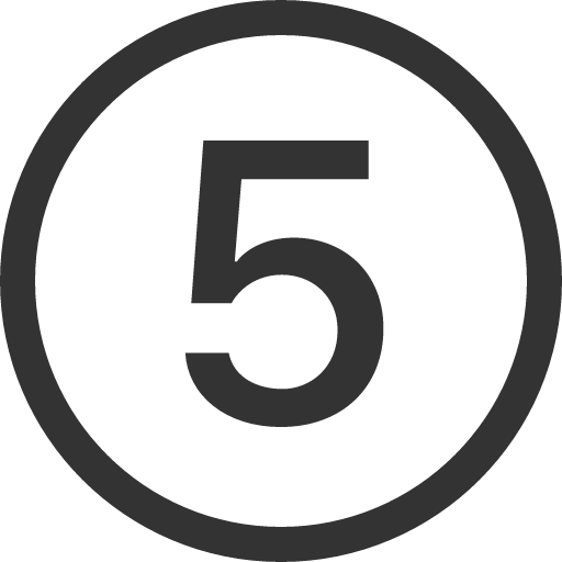 иконка 5 circle, circle,
