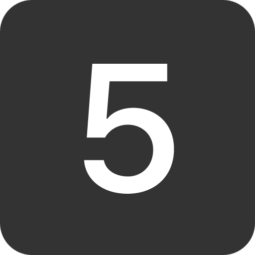иконка 5 square, square,