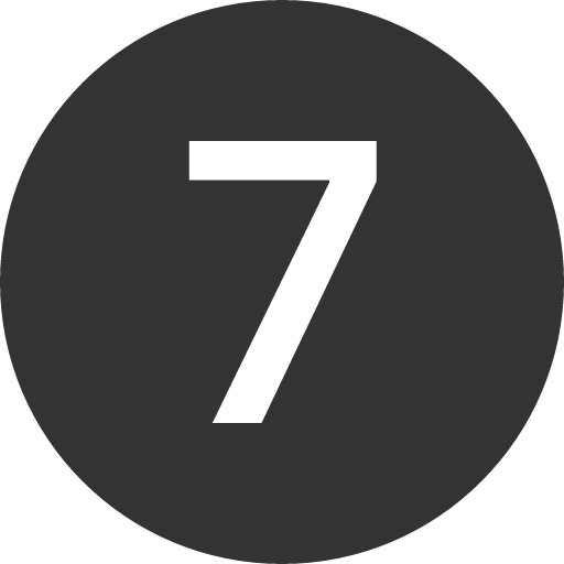 иконка 7 circle, circle,