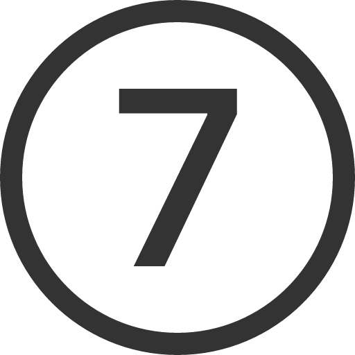 иконка 7 circle, circle,