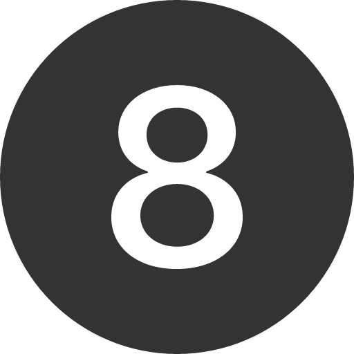 иконка 8 circle, circle,