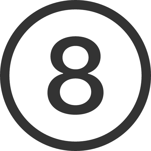 иконка 8 circle, circle,
