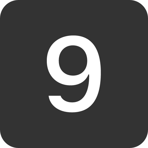 иконка 9 square, square,