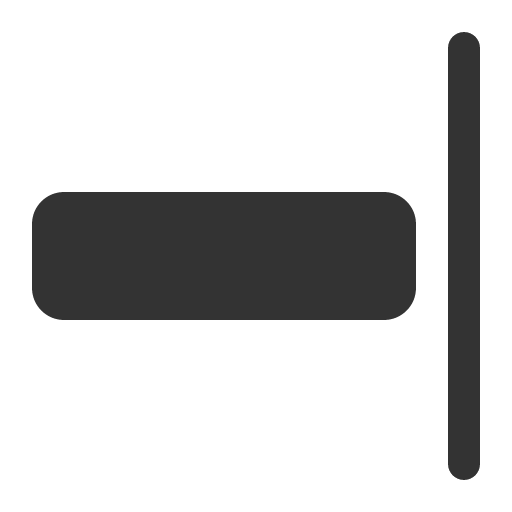 иконка align end, align, end,