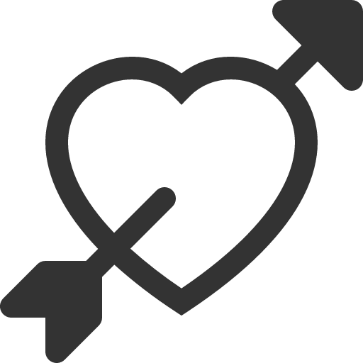иконка arrow through heart, arrow, стрелка, through, heart, сердце,