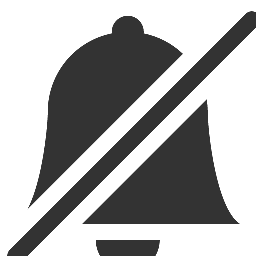 иконка bell slash, bell, колокольчик, slash,