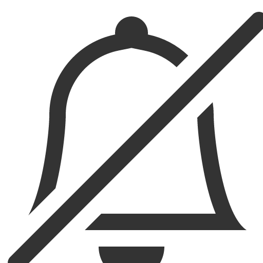 иконка bell slash, bell, колокольчик, slash,