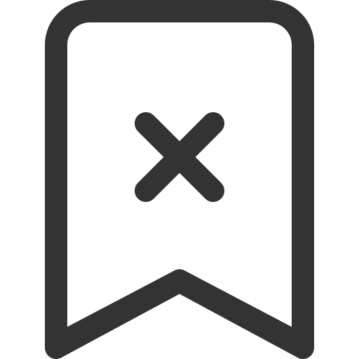 иконка bookmark x, bookmark, закладка,