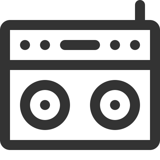 иконка boombox, магнитофон,