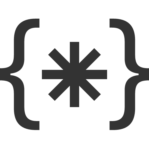 иконка braces asterisk, braces, asterisk, звездочка,